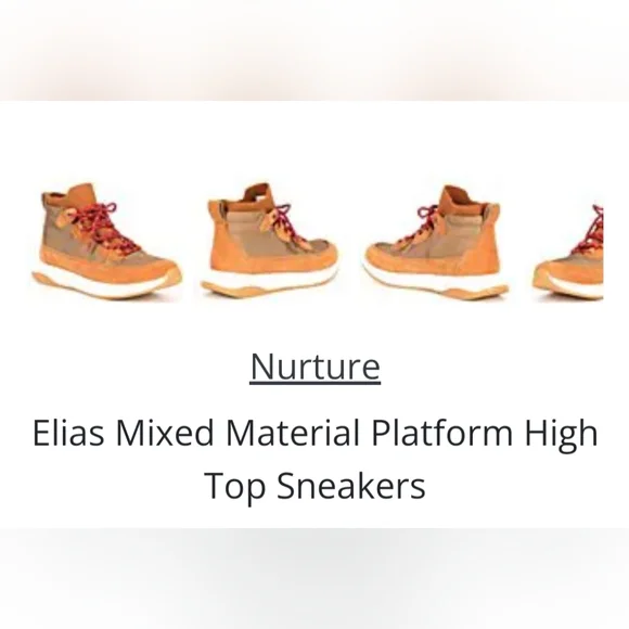 Elias Nurture Slip on Hiking Boot Sneaker Walking Shoes Tan Red White New 8 10 - Picture 5 of 8